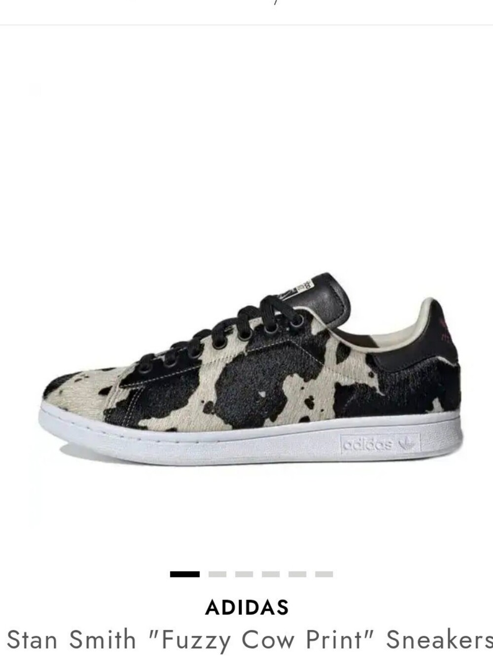 adidas Stan Smith Fuzzy Cow Print Limited Edition Sneakers US 8 NWT Women